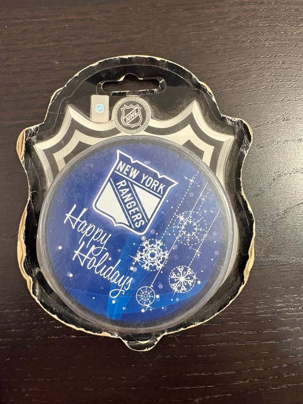 Sher-Wood New York Rangers Hockey Puck Happy Holidays NHL Collectors Series